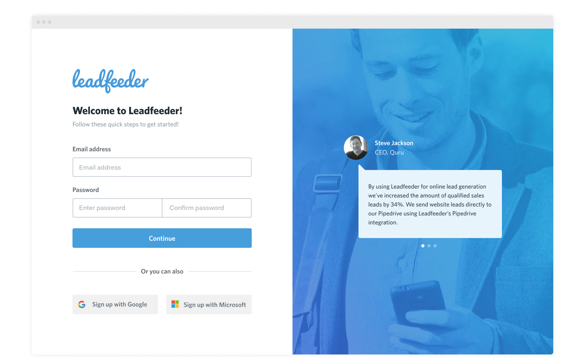 Onboarding process UX